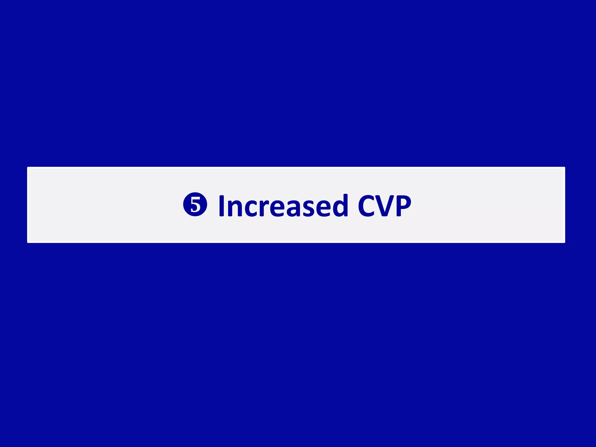  Increased CVP
 