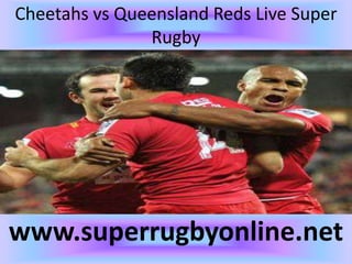 Cheetahs vs Queensland Reds Live Super
Rugby
www.superrugbyonline.net
 