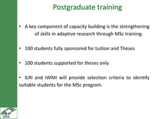 LIVES action-oriented research and capacity development