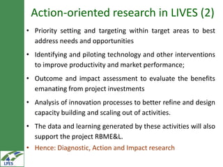 LIVES action-oriented research and capacity development