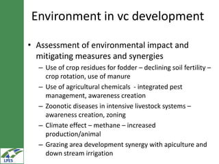 Commodity development interventions in LIVES