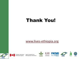 Commodity development interventions in LIVES