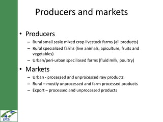Commodity development interventions in LIVES