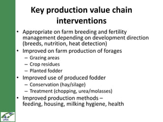 LIVES dairy value chain development: Distinguishing between fluid milk and butter channels  