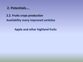Potential-interventions in smallholder irrigated horticultural crops production value chain development in Ethiopia
