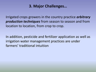 Potential-interventions in smallholder irrigated horticultural crops production value chain development in Ethiopia