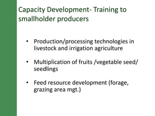Extension (capacity development, knowledge management and linkages) research in LIVES  
