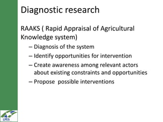 Extension (capacity development, knowledge management and linkages) research in LIVES  