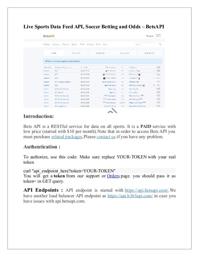 Sports betting odds api Sports betting odds api