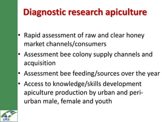 Potential livestock research areas in the LIVES project