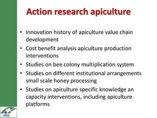 Potential livestock research areas in the LIVES project