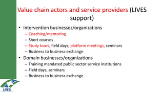 LIVES approach–Planning, implementation, documentation