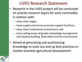 LIVES research framework