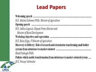 Lead Papers
 