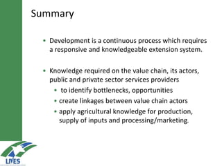 Market-oriented extension service for agricultural transformation in Ethiopia