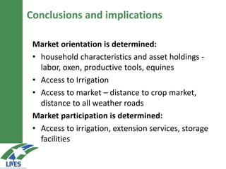 Marketing patterns of rainfed and irrigated systems: Are there differences?