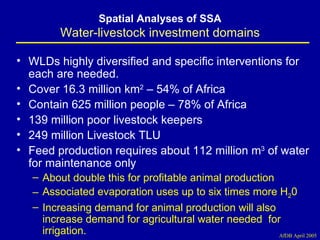 Investment options for integrating water-livestock-crop production in sub-Saharan Africa