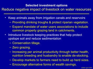 Investment options for integrating water-livestock-crop production in sub-Saharan Africa
