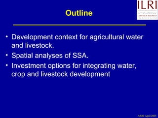 Investment options for integrating water-livestock-crop production in sub-Saharan Africa