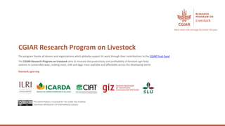 Các gói can thiệp dựa vào chăn nuôi hướng tới sinh kế bình đẳng ở vùng cao Tây Bắc Việt Nam