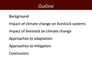 Informing targeted adaptation and mitigation investments for long term livestock sector development in Africa