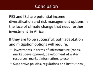 Informing targeted adaptation and mitigation investments for long term livestock sector development in Africa
