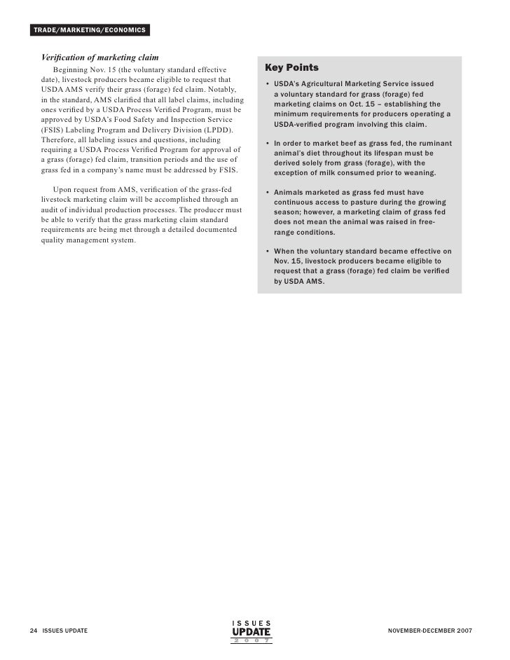 Usda Ams Process Verified Programmi