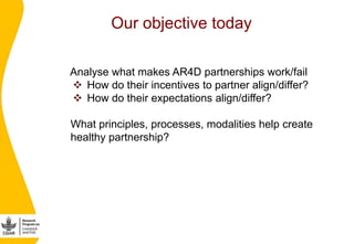 Mobilizing AR4D partnerships to improve access to critical animal-source foods