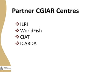 CGIAR Research Program on Livestock and Fish: Phase II ideas