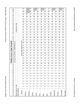 Organic Livestock Documentation Forms | PDF