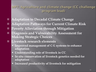 Livestock in the new CGIAR Consortium
