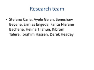 Sectoral and Economy-wide Analysis of the Ethiopian Livestock