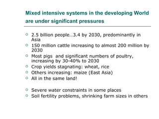 Livestock and global change: Towards a sustainable and equitable livestock sector 