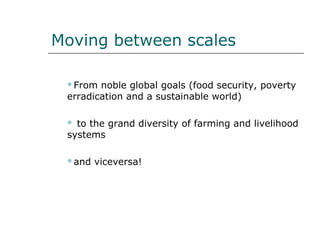 Livestock and global change: Towards a sustainable and equitable livestock sector 