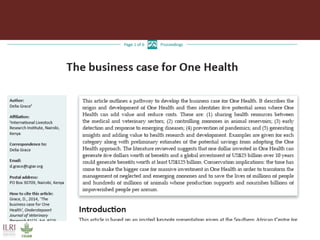 The livestock revolution and implications for human health and disease