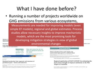 What I have done before
• Scientist: Global source strength of forests for N2O
• Combining measurements and modeling
Ident...