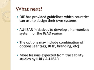 Livestock traceability