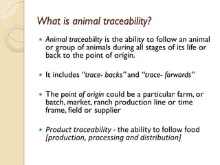 Livestock traceability