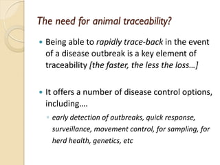 Livestock traceability