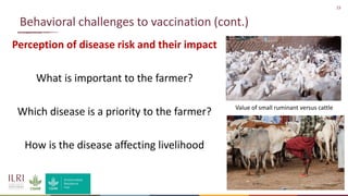 Behavioural obstacles to vaccinations in livestock – Examples from sub-Saharan Africa
