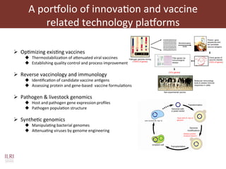 Current and future animal vaccine research activities at ILRI