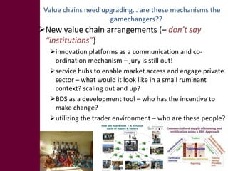 Livestock market opportunities for the poor