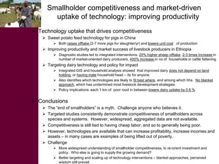 Livestock market opportunities for the poor