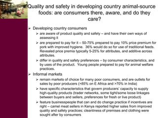 Livestock market opportunities for the poor