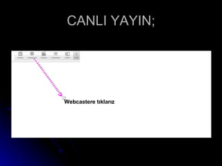 CANLI YAYIN; Webcastere tıklarız 