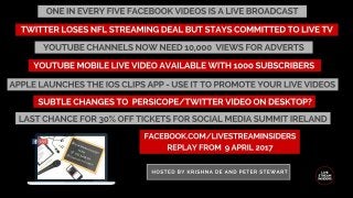 Live Stream News Week Commencing 9 April 2017