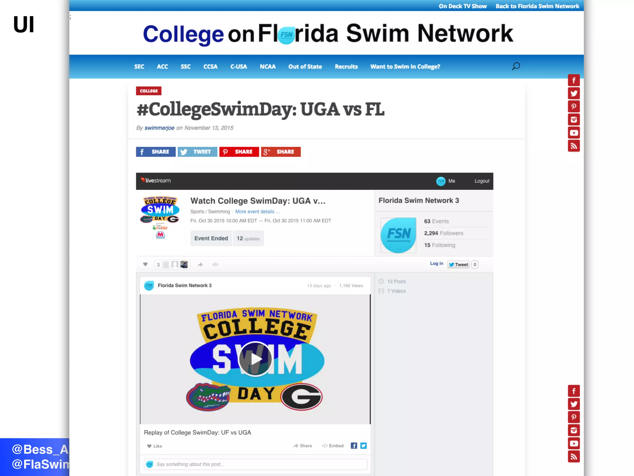 @Bess_Auer
@FlaSwimNetwork
UI
 