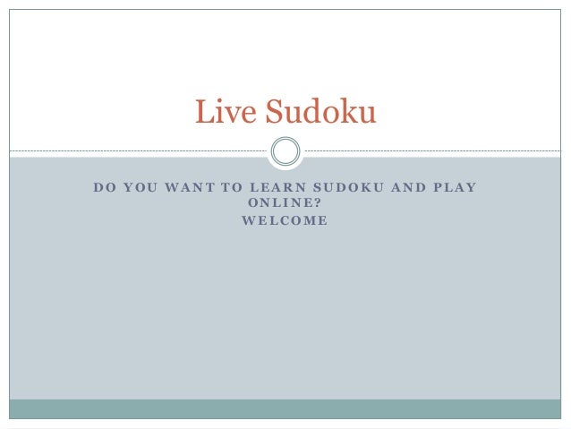 live sudoku learn to play