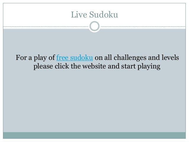 live sudoku learn to play