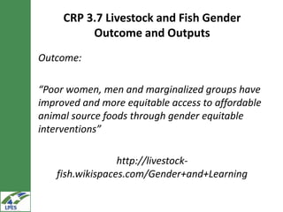 Engendering research in LIVES value chain development interventions